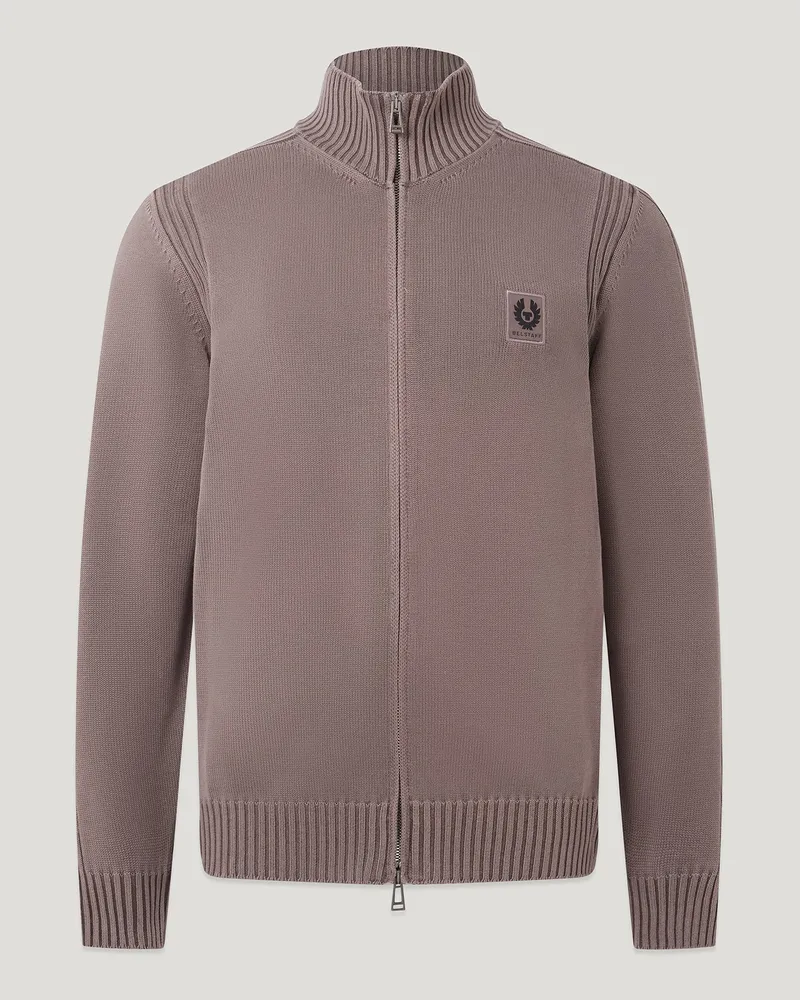 Belstaff Watch Full-zip Light Pullover für Herren Fade-out Garment Dye Cotton Dunkelgrau L 