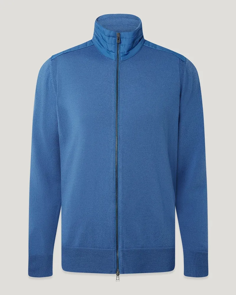 Belstaff Kelby Reißverschluss-cardigan für Herren Merino Wool Marine M 