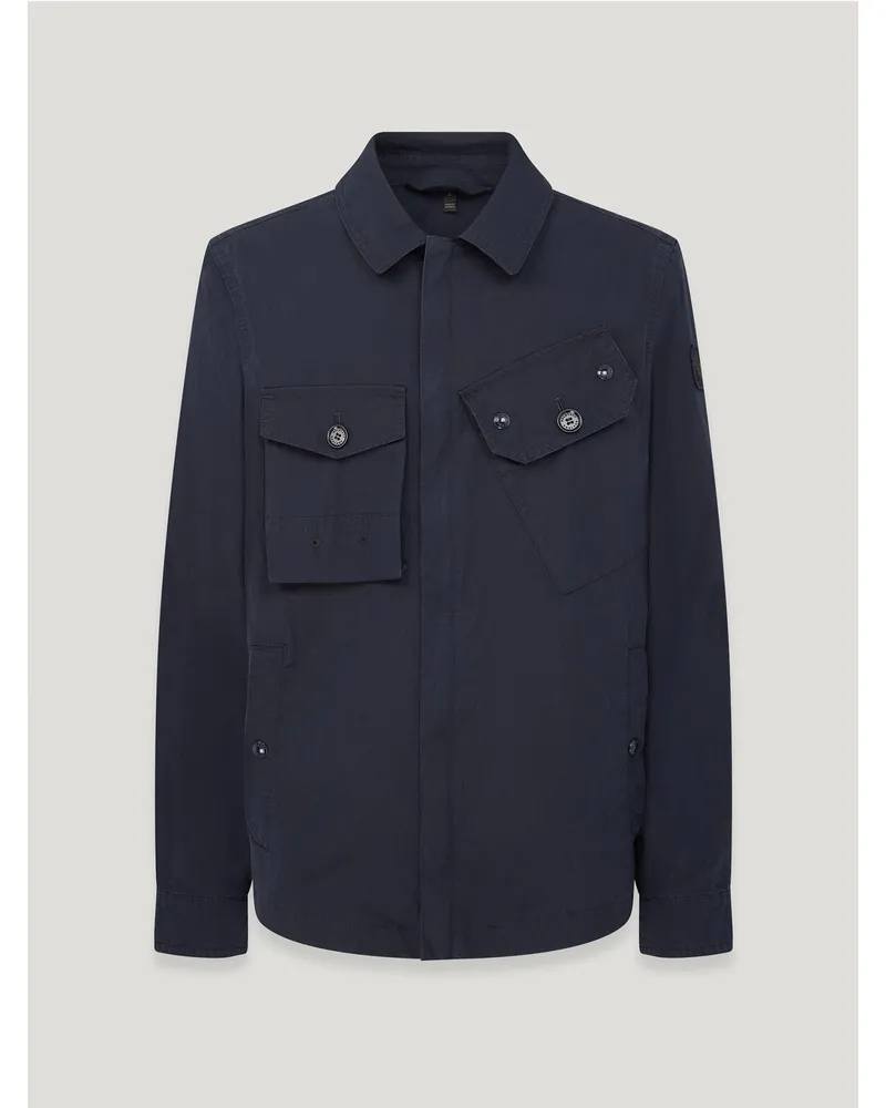 Belstaff Rig Jacke für Herren Military Poplin Dunkles Tintenblau Dunkles