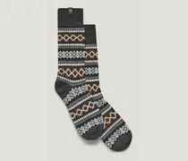 Thistle Socken Mit Fair-isle-muster Merino Wool Mehrfarbig M-L (42 - 46