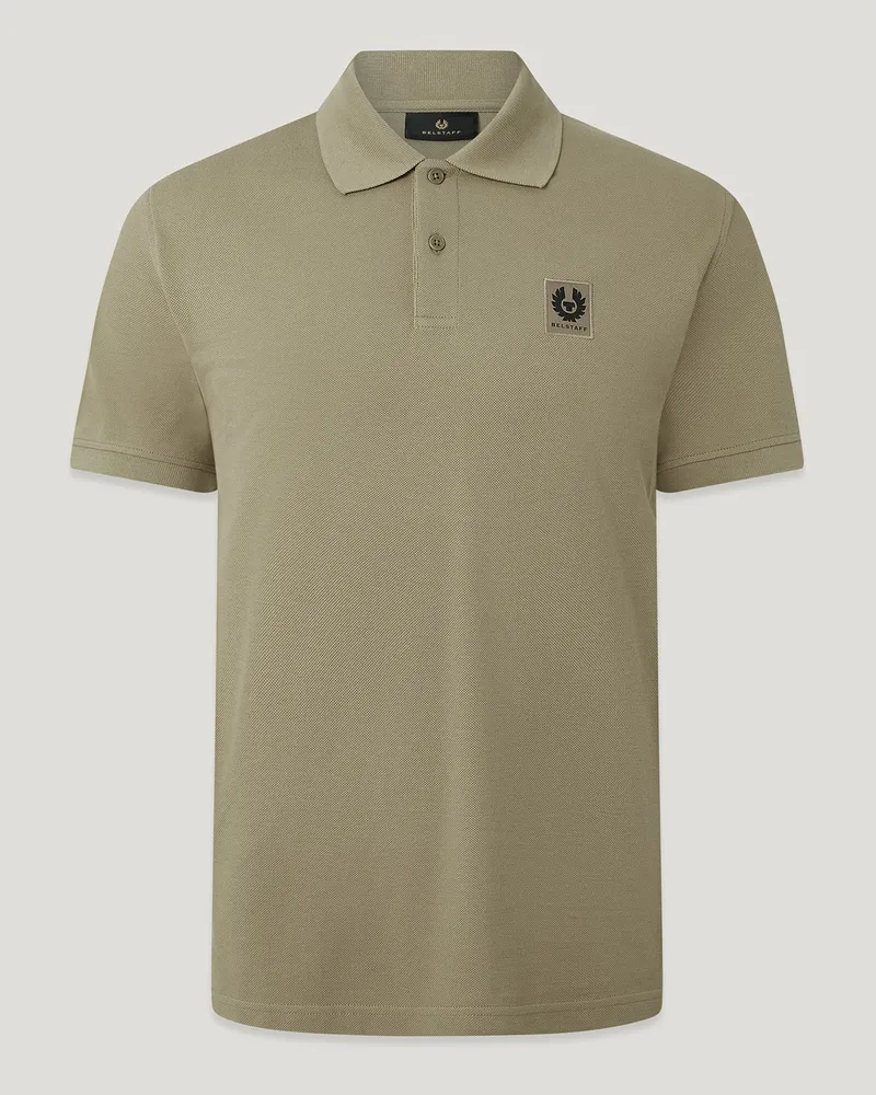 Belstaff Polohemd für Herren Cotton Pique Dunkelgrün 3XL 