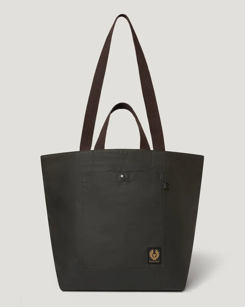 Belstaff Tragetasche Waxed Cotton Verblasstes Olivgrün Verblasstes