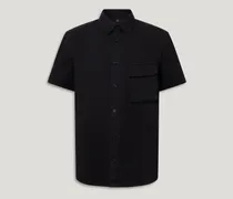 Scale Kurzarmhemd für Herren Garment Dye Cotton Schwarz