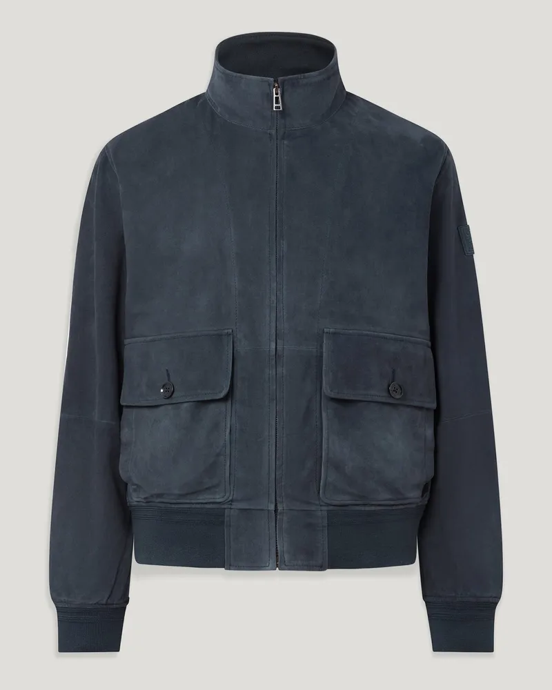 Belstaff Seaway Jacke für Herren Flyweight Suede Dunkles Dunkelblau L 
