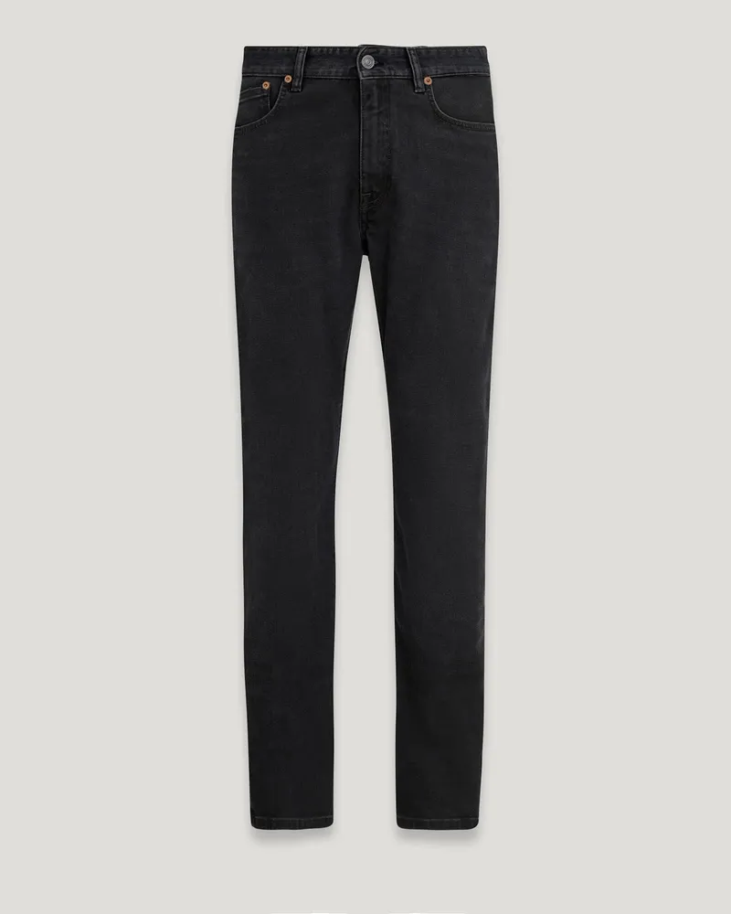 Belstaff Longton Slim Jeans für Herren Washed Denim Verwaschenes Schwarz Verwaschenes