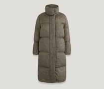 Grasmoor Mantel für Damen Oak Tweed Jacquard Nylon Gebranntes Eichenbraun