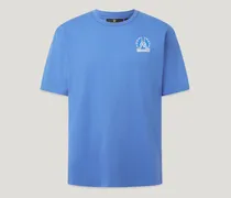 Mountain Logo T-shirt für Herren Cotton Jersey Marine