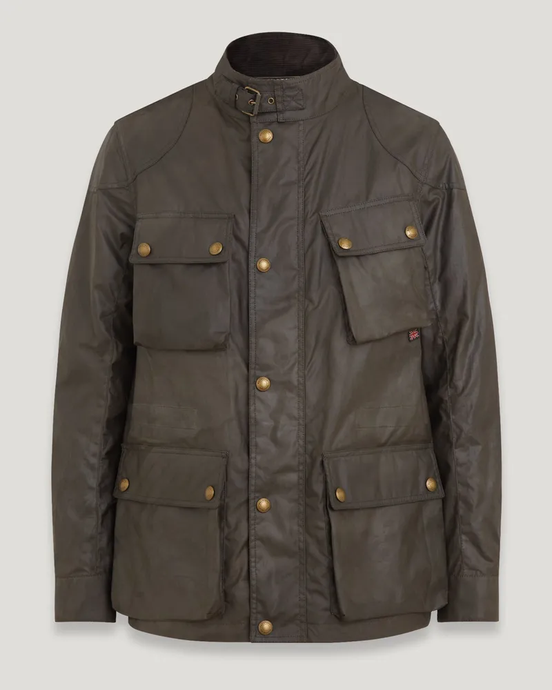 Belstaff Fieldmaster Jacke für Herren Waxed Cotton Verblasstes Olivgrün Verblasstes