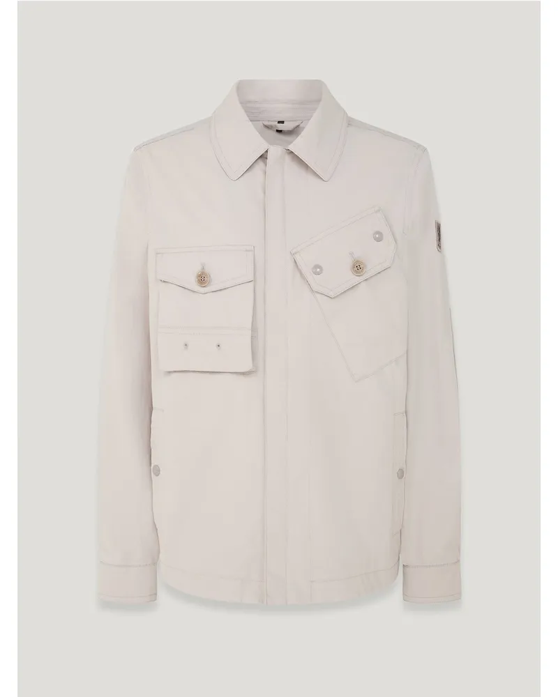 Belstaff Rig Jacke für Herren Military Poplin Helles Bimssteingrau Helles