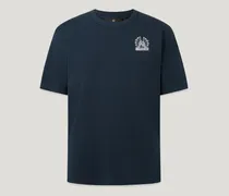 Mountain Logo T-shirt für Herren Cotton Jersey Dunkles Dunkelblau