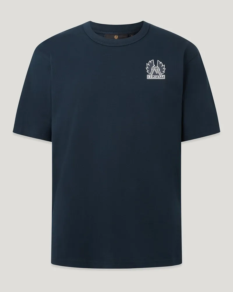 Belstaff Mountain Logo T-shirt für Herren Cotton Jersey Dunkles Dunkelblau XL 