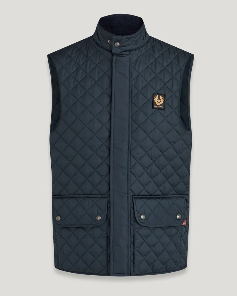 Belstaff Icon Steppweste für Herren Quilted Recycled Nylon Dunkles Dunkelblau Dunkles