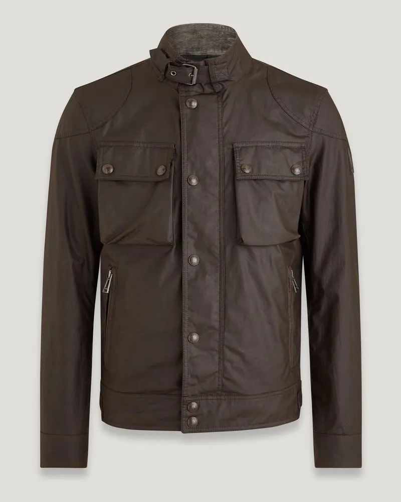 Belstaff Racemaster Jacke für Herren Waxed Cotton Gebranntes Eichenbraun Gebranntes