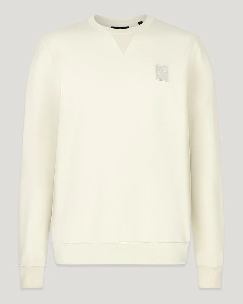 Belstaff Curator Rundhals-sweatshirt für Herren Cotton Fleece Weiß XS 