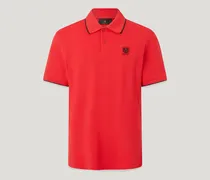Tipped Polohemd für Herren Cotton Pique Rallye-rot