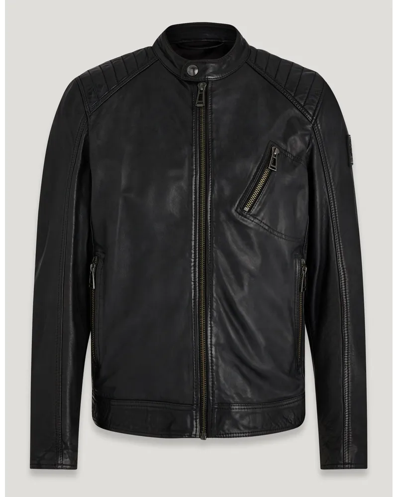 Belstaff V Racer Jacke für Herren Cheviot Leather  60 Black