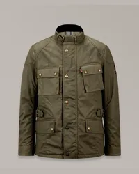 Belstaff Crosby Motorradjacke für Herren Waxed Cotton  M Forest