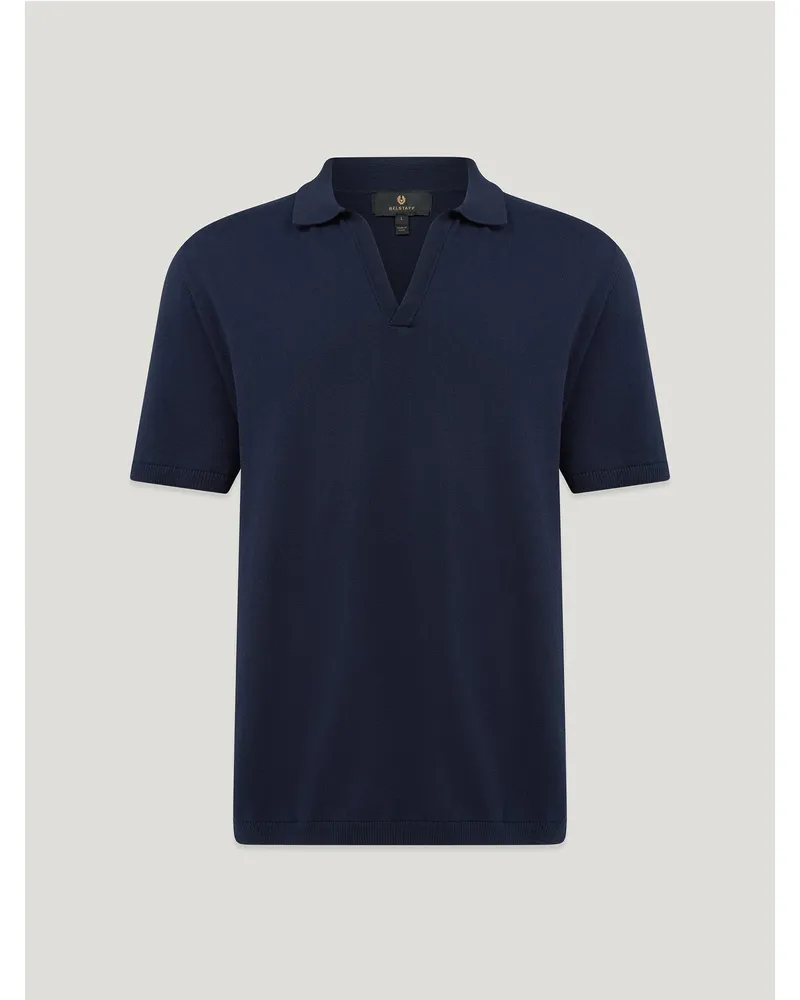 Belstaff Coast Strick-polohemd für Herren Cotton Dunkles Tintenblau Dunkles