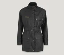 Heirloom Trialmaster Jacke für Damen Waxed Cotton Schwarz