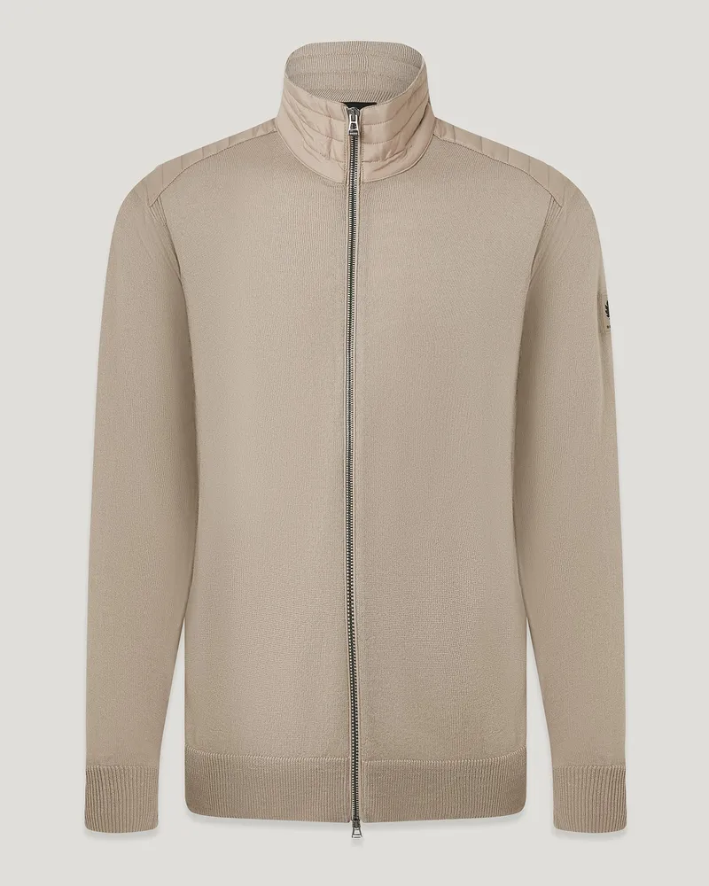 Belstaff Kelby Reißverschluss-cardigan für Herren Merino Wool Dunkelbraun M 