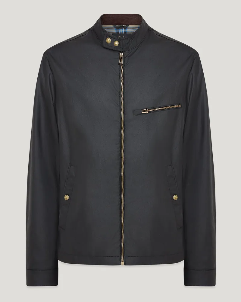 Belstaff Walkham Jacke für Herren Waxed Cotton Schwarz Schwarz