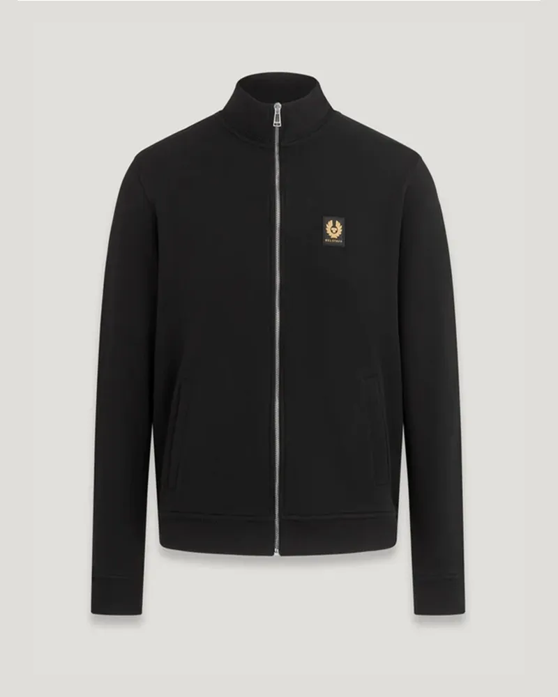 Belstaff Sweatshirt Mit Durchgehendem Reißverschluss Cotton Fleece Schwarz Schwarz
