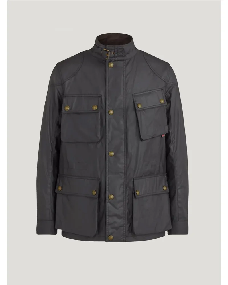 Belstaff Fieldmaster Jacke für Herren Waxed Cotton Schwarz 58 