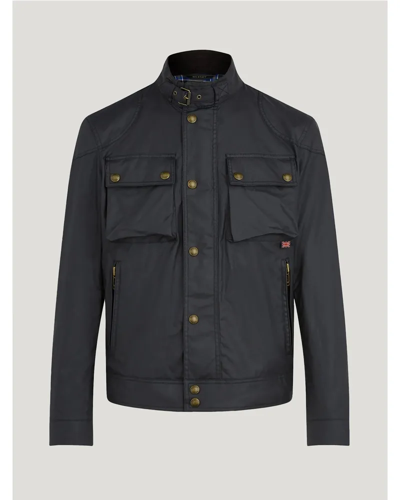 Belstaff Racemaster Jacke für Herren Waxed Cotton Schwarz 52 