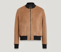 Centenary Bomberjacke für Damen Nappa Backed Suede British Khaki