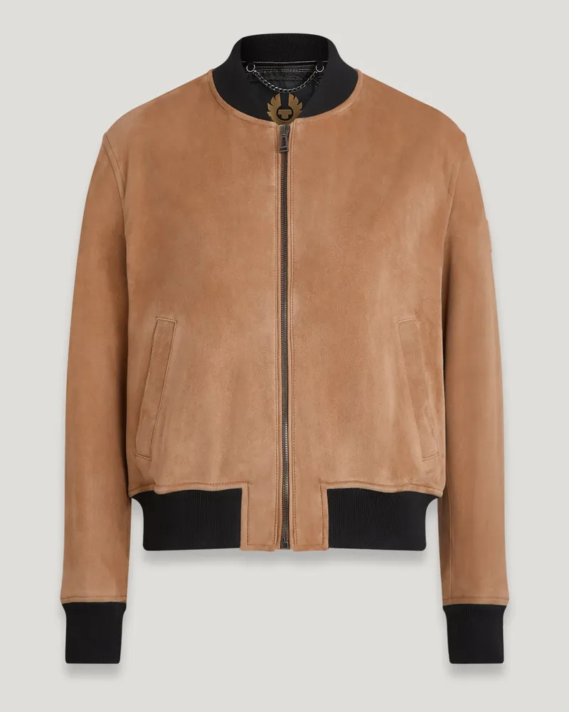 Belstaff Centenary Bomberjacke für Damen Nappa Backed Suede British Khaki British