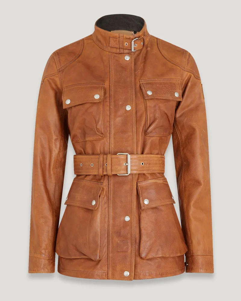 Belstaff Legacy Trialmaster Panther Jacke für Damen Hand Waxed Leather Cork