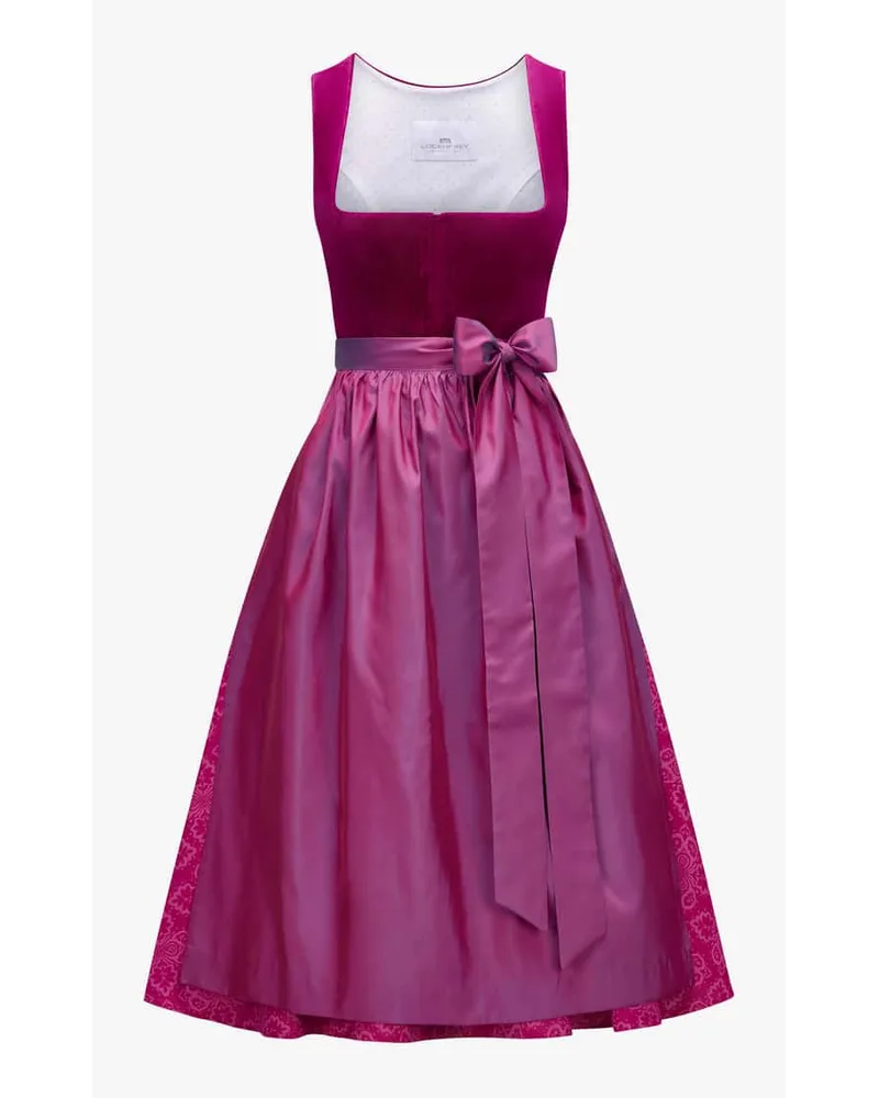 Lodenfrey Midi-Wiesndirndl mit Schürze Violett