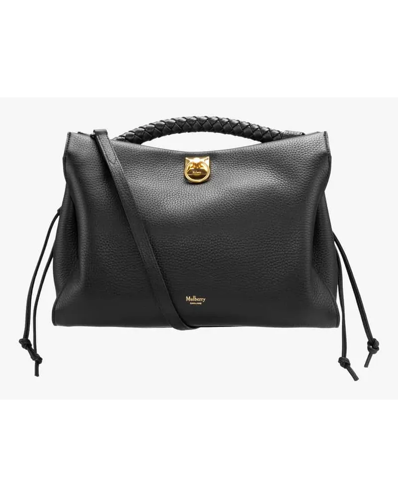 Mulberry Iris Henkeltasche Schwarz