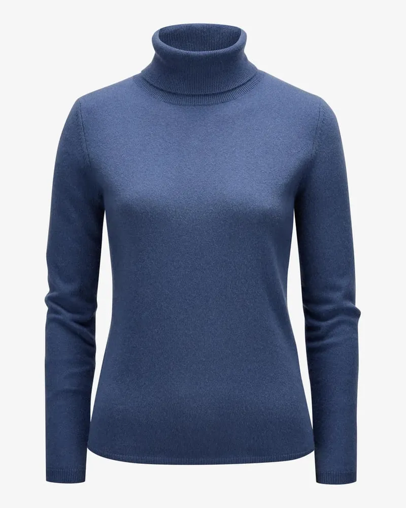 ALLUDE Cashmere-Rollkragenpullover Blau