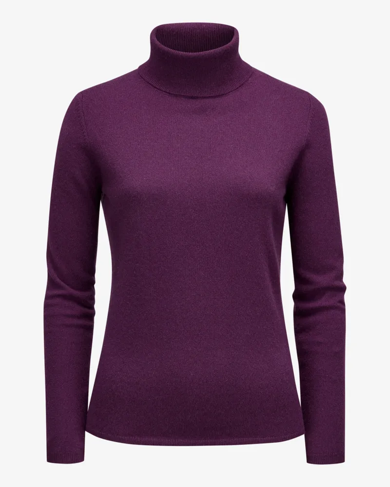 ALLUDE Cashmere-Rollkragenpullover Violett