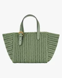 Anya Hindmarch The Neeson Square Tote Small Henkeltasche Grün