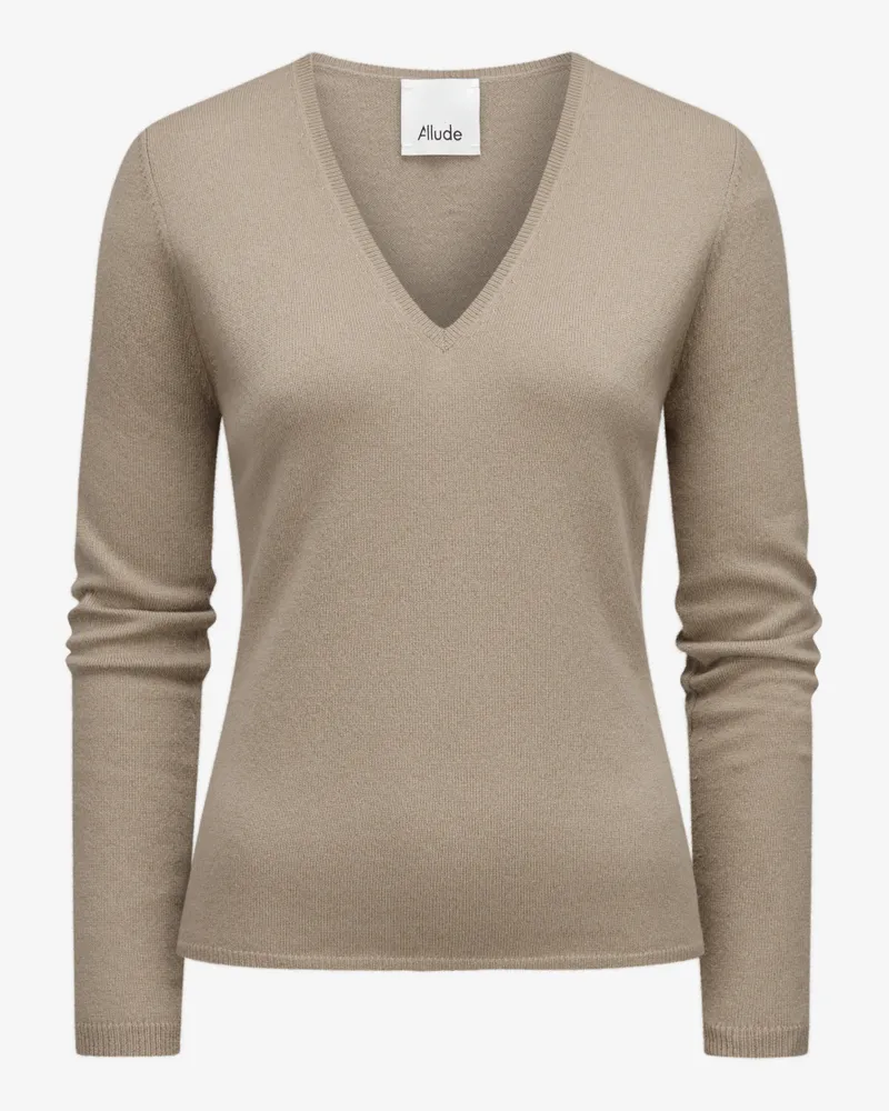 ALLUDE Cashmere-Pullover Grau