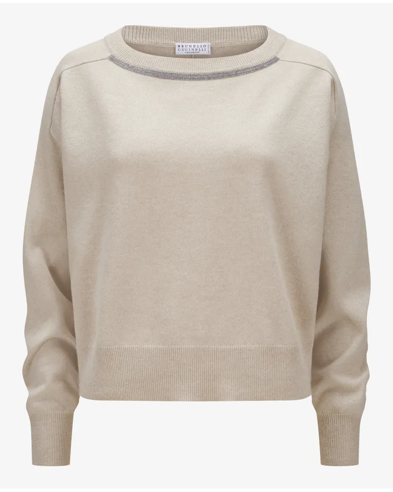 Brunello Cucinelli Cashmere-Pullover Beige