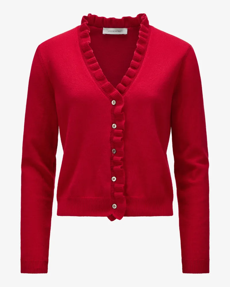 Lodenfrey Cashmere-Strickjacke Rot