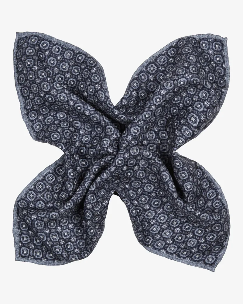 Brunello Cucinelli Seiden-Einstecktuch Blau