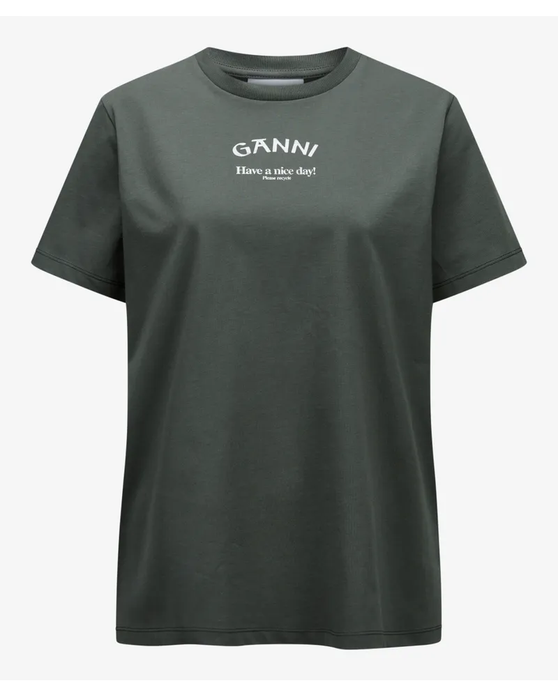 Ganni T-Shirt Grau