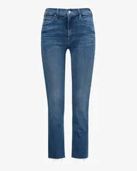 Mother The Dazzler 7/8-Jeans Mid Rise Ankle Fray Blau