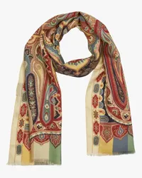 Etro Cashmere-Seiden-Schal Weiß