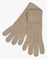 William Lockie Cable Cashmere-Handschuhe Braun