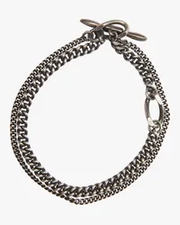 WERKSTATT:MÜNCHEN Double Chain Sculpture Armband Silbern