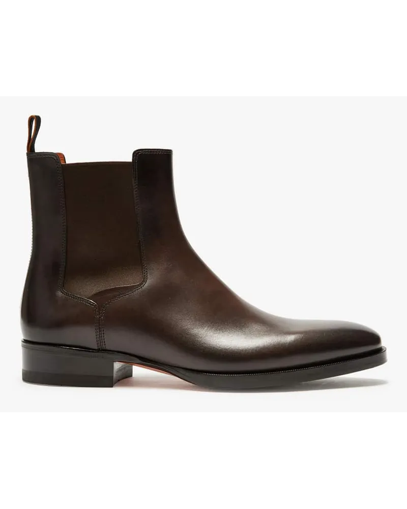 Santoni Levante Chelsea Boots Braun