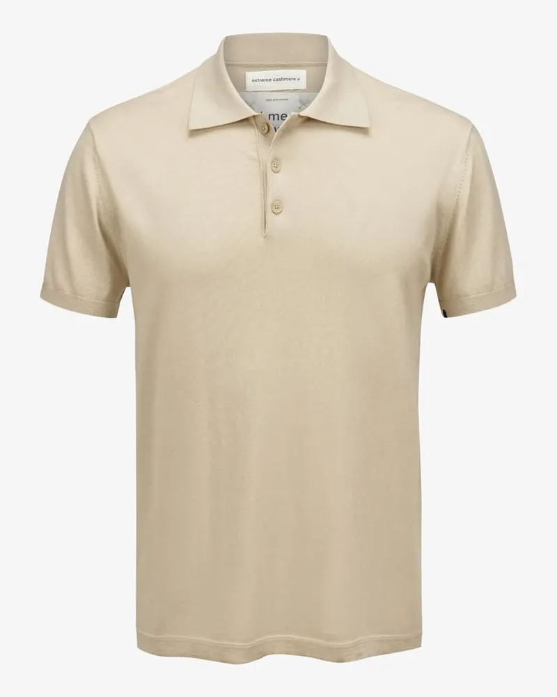 extreme cashmere Polo-Strickshirt Beige