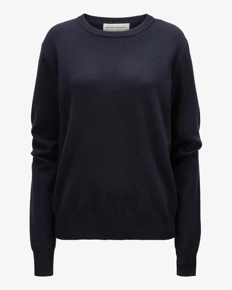 extreme cashmere Classic Cashmere-Pullover Blau