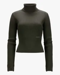 Patou Signature Rib Turtle Pullover Grün