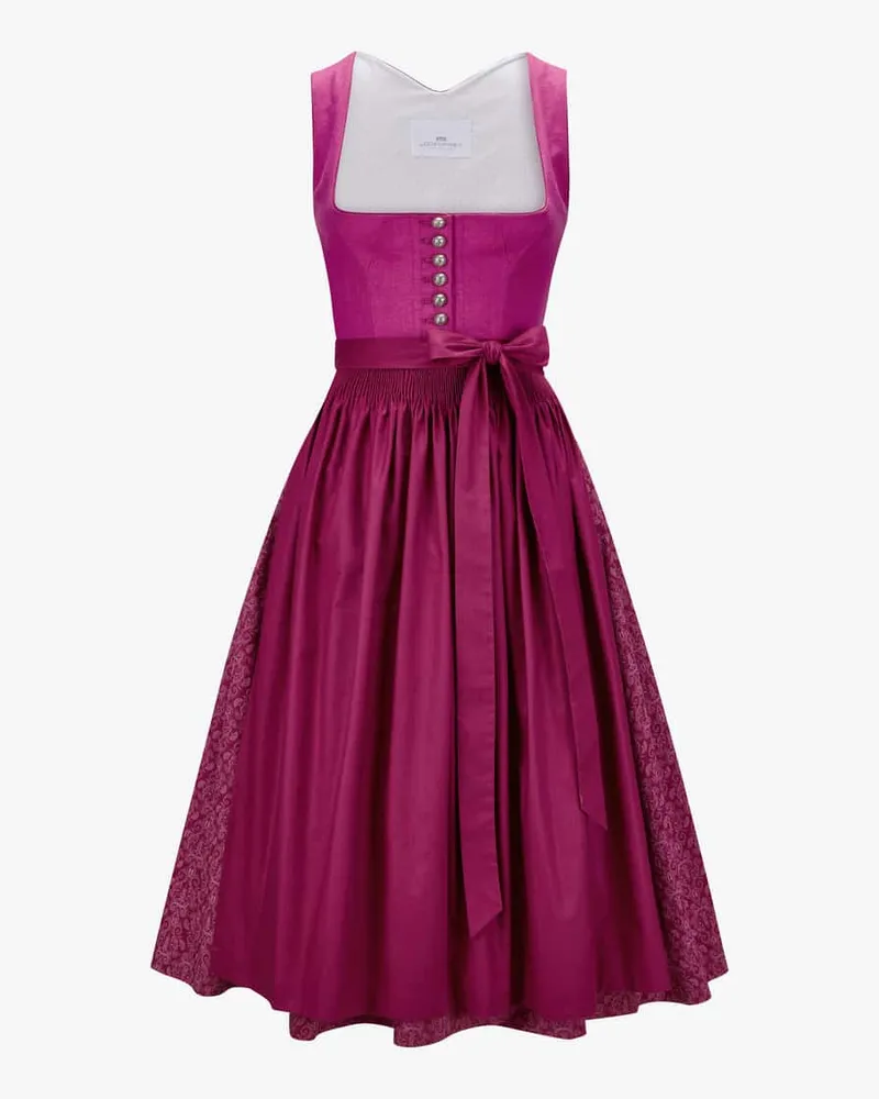 Lodenfrey Midi-Dirndl mit Schürze Pink